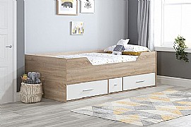 Camden Cabin Bed - White & Oak effect